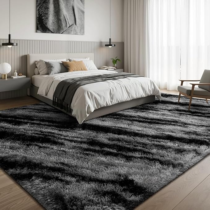 Deerhoo Large Shag Area Rugs 5 x 8, Tie-Dyed Plush Fuzzy Rugs - Image 3