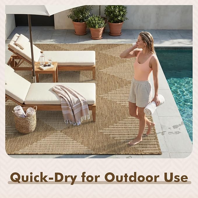 MontVoo-Outdoor Rug Carpet Patio Rug 4x6 ft Polypropylene Indoor Outdoor Rugs - Image 8