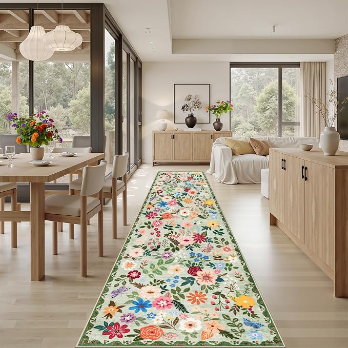 Runner Rug for Entryway: 2.6x14 Kitchen Rugs Non Slip Washable Ultra-Thin Soft - Image 4