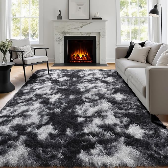 PAGISOFE Black White Grey Area Rugs - Image 8