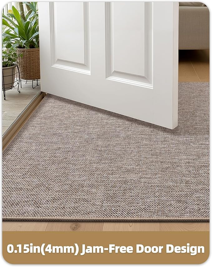Color&Geometry Ultra Thin Indoor Door Mat 36"x56", Non Slip Rubber Backed Dirt - Image 3