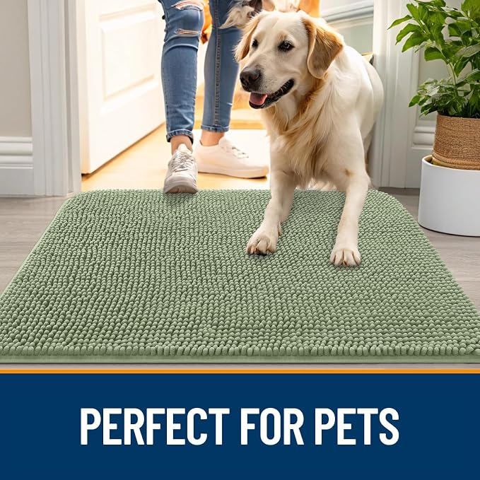 OLANLY Dog Door Mat for Muddy Paws 70x46, Absorbs Moisture and Dirt, Absorbent - Image 6