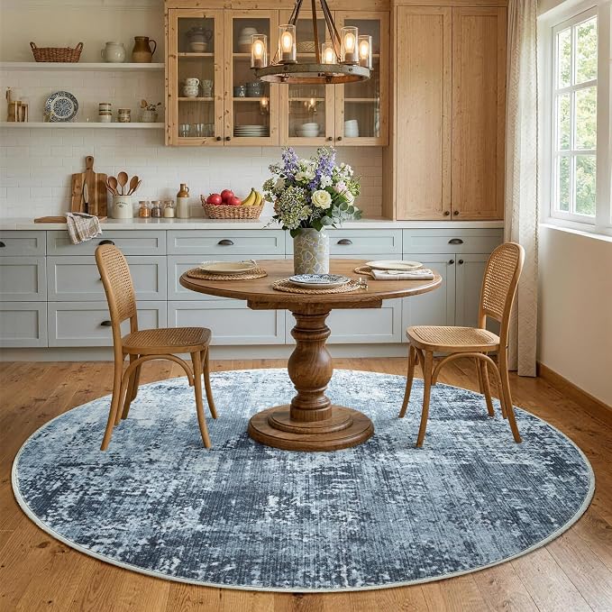 6Ft Round Area Rugs for Living Room, Soft Non-Slip Washable Rugs Modern - Image 4