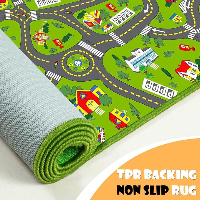 Non-Slip Town City Road Map Playmat - Image 6