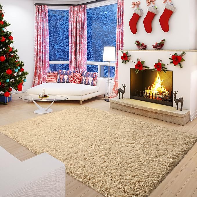 Andecor Soft Fluffy Bedroom Rugs, 5 x 8 Feet Indoor Shaggy Plush Area Rug - Image 9