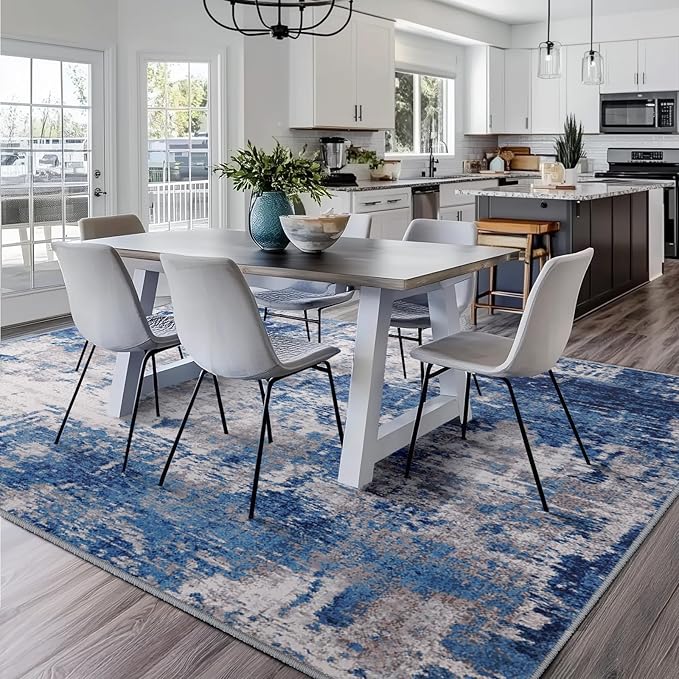 RELEANY Washable Area Rugs 7x10 Non-Slip Modern Abstract Soft - Image 8