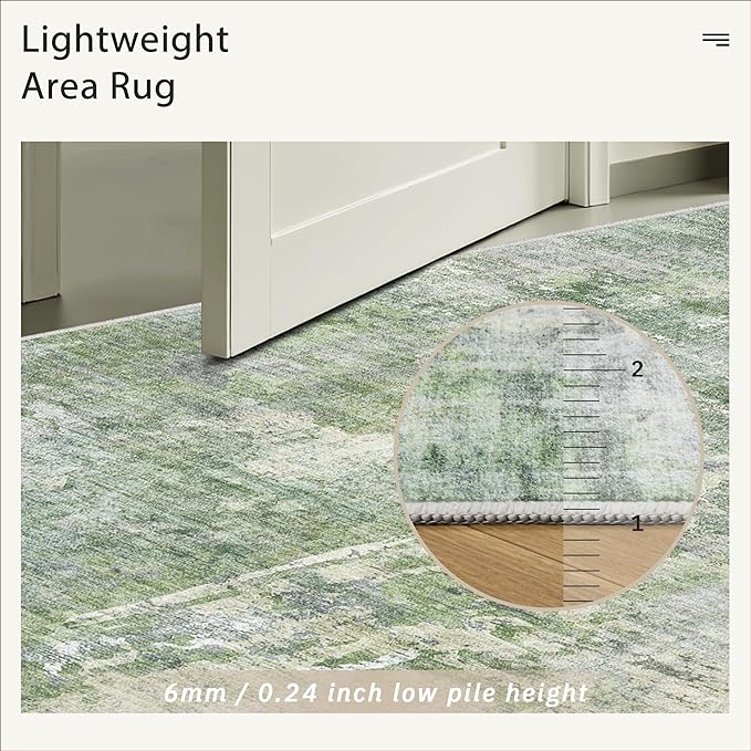 Soalmost Runner Rug 2x12 Washable Non-Slip Hallway Runner Rugs - Image 7