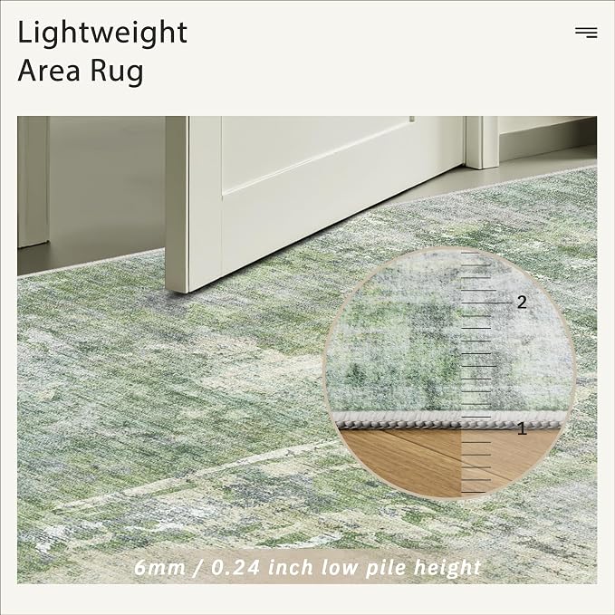 Soalmost Abstract Rug 8x10 Large Living Room Rugs Neutral Modern Washable Area - Image 7