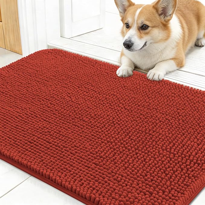 OLANLY Dog Door Mat for Muddy Paws 24x16, Absorbs Moisture and Dirt, Absorbent by OLANLY