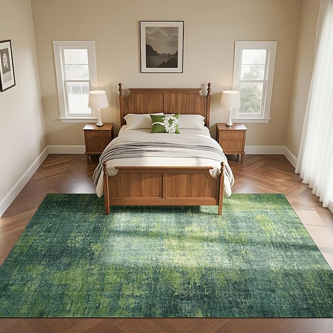 Washable Rugs 8x10 Area Rugs for Living Room, Ultra Soft Faux Wool Retro Carpets - Image 8