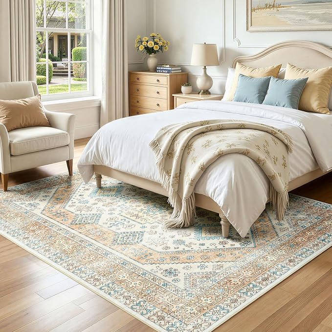 Lofus Vintage Living Room Rugs 5x7, Soft Machine Washable Area Rug - Image 3