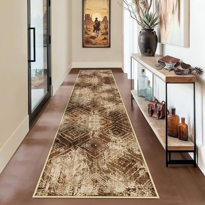 BESTSWEETIE Area Rug 2x8 Rug Machine Washable Non-Slip Low Pile Print Pattern - Image 9