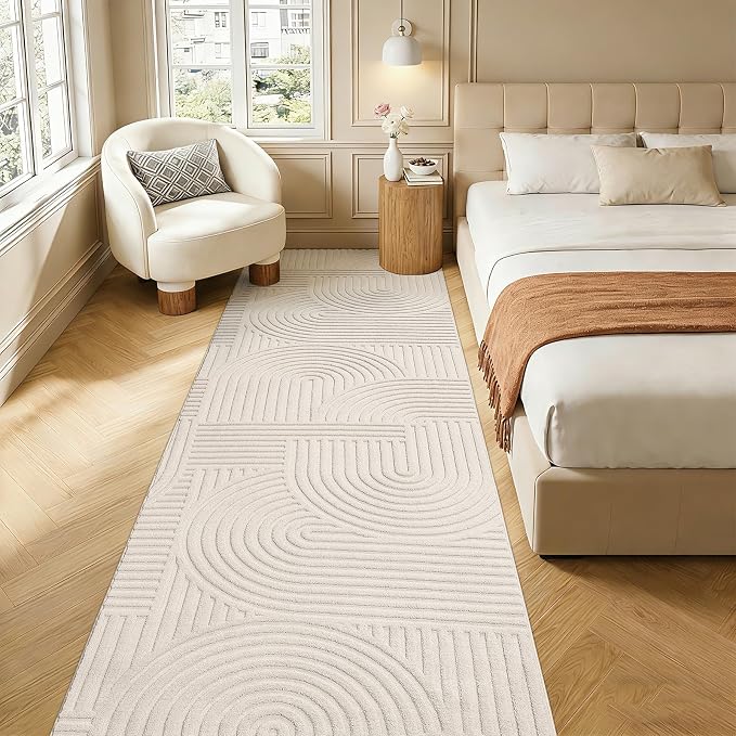 Pauwer 3x12 Washable Area Rugs for Living Room Modern Beige Solid Color Soft - Image 8