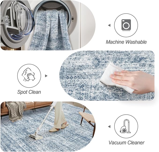 Soalmost Washable Area Rug 8x10, Large Soft Rugs - Image 4
