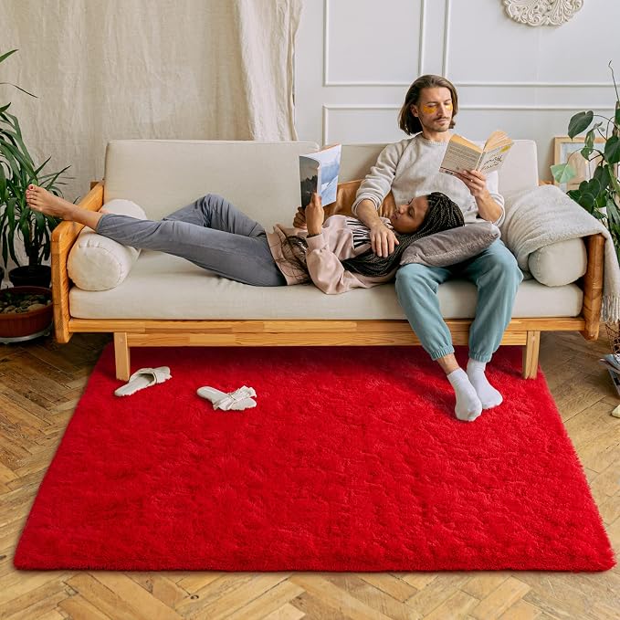 Chicrug Soft Area Rugs for Bedroom Living Room Plush Fluffy Rug 3x5 Feet - Image 3