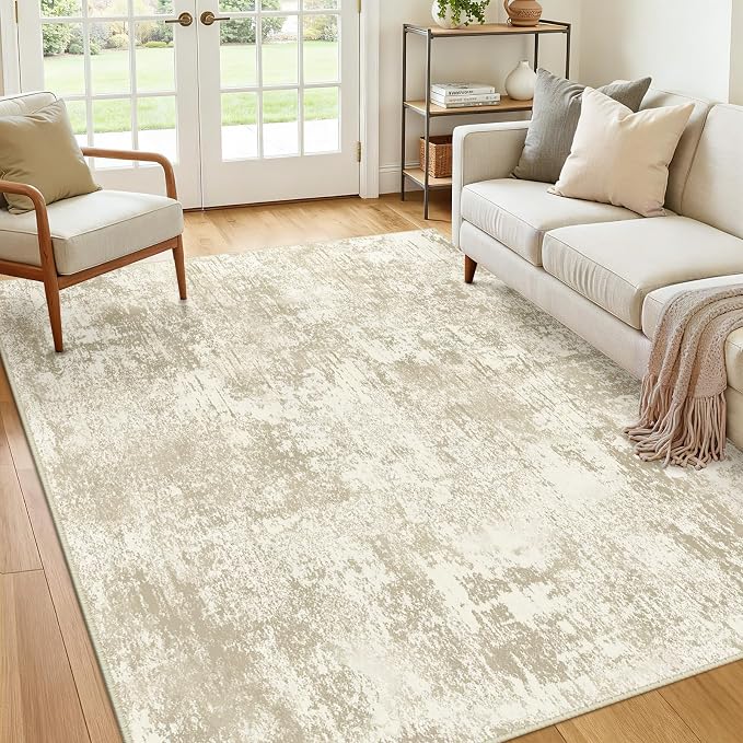 RELEANY Washable Area Rugs 5'x7' Non-Slip Modern Abstract Soft - Image 2