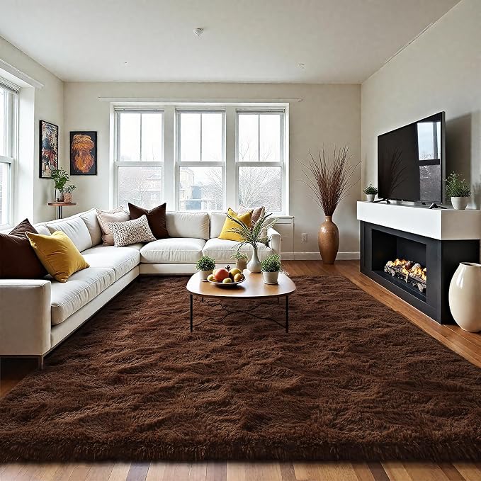 LOCHAS Ultra Soft Indoor Modern Area Rugs 10x14 Fluffy Living Room Carpets - Image 2