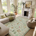 6x9 Area Rugs for Living Room: Washable Rug Vintage Bedroom Rugs Stain by palohom