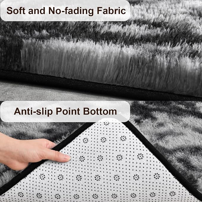 TWINNIS Super Soft Shaggy Rugs Fluffy Carpets 6x9 Feet, Indoor Modern Plush - Image 9
