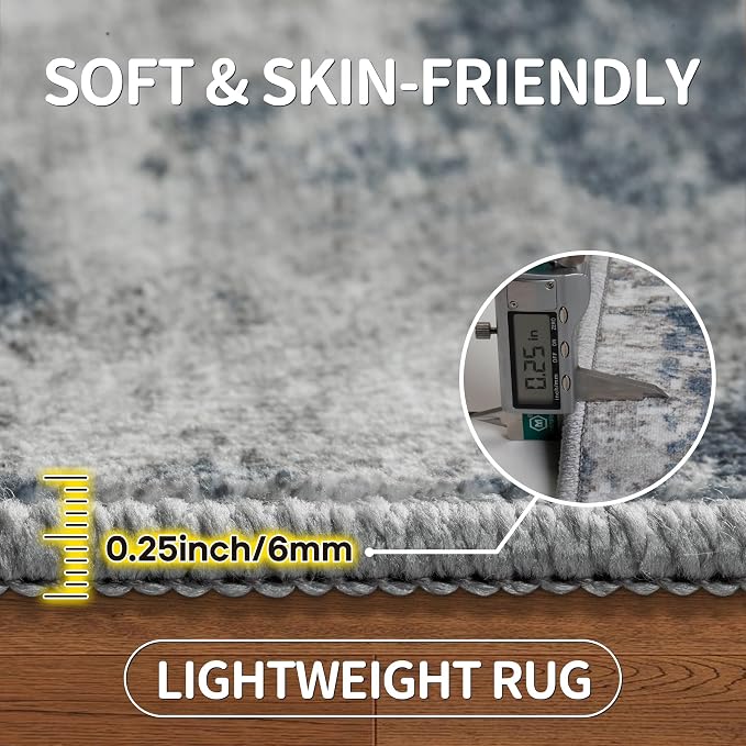 8x10 Area Rugs for Living Room Rug Washable: Modern Large Rug for Dining Room - Image 6