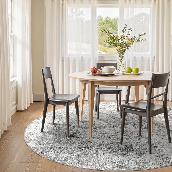 RELEANY Washable Area Rugs 6ft Non-Slip Modern Abstract Soft - Image 3