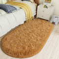 LOCHAS Bedroom Rug 2.6' x 5.3', Khaki Fluffy Shaggy Area Rug by LOCHAS