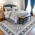 Lessymo 6x9 Bedroom Area Rugs- Machine Washable Area Rugs, Super Soft Faux-Wool by Lessymo