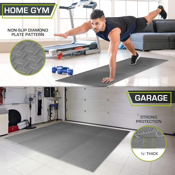 ProsourceFit Exercise Puzzle Mat ½-inch, EVA Interlocking Foam Floor Tiles - Image 3