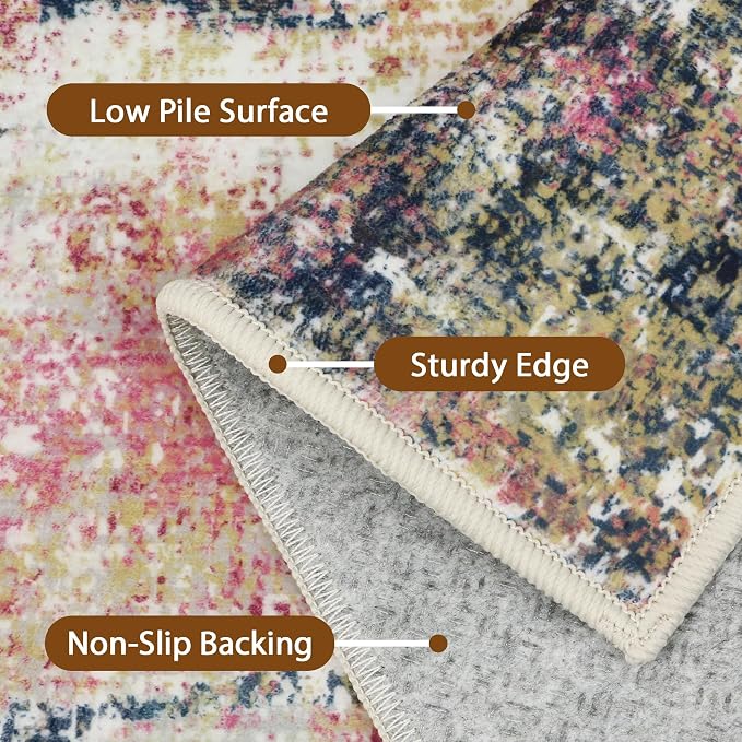 BEIMO Area Rugs 5x7 for Living Room Bedroom, Modern Abstract Machine Washable - Image 8