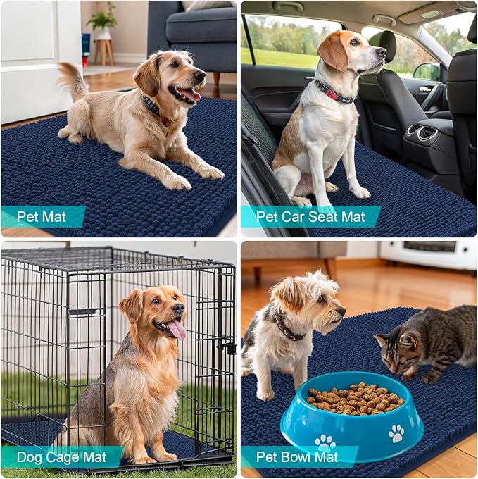OLANLY Dog Door Mat for Muddy Paws 40x32, Absorbs Moisture and Dirt, Absorbent - Image 7