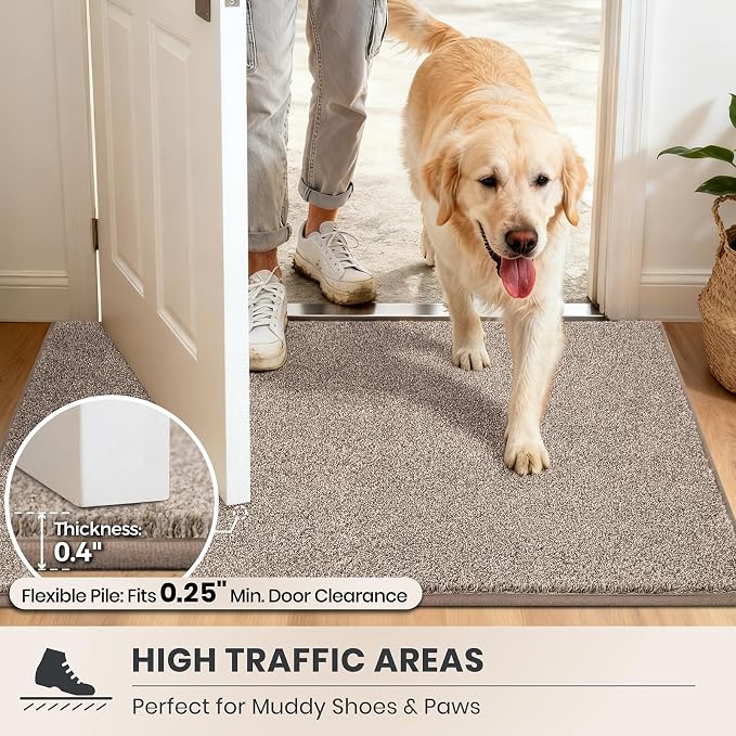 PURRUGS Easy Care Area Rug 4ft x 6ft, Non-Slip Machine Washable Entryway Rug - Image 6