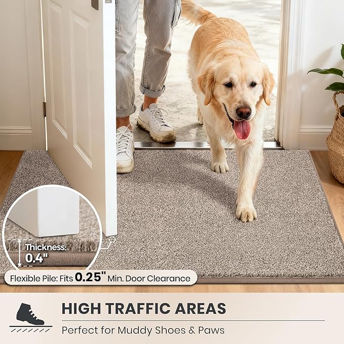 PURRUGS Easy Care Area Rug 4.5ft x 7ft, Non-Slip Washable Entryway Rug - Image 6