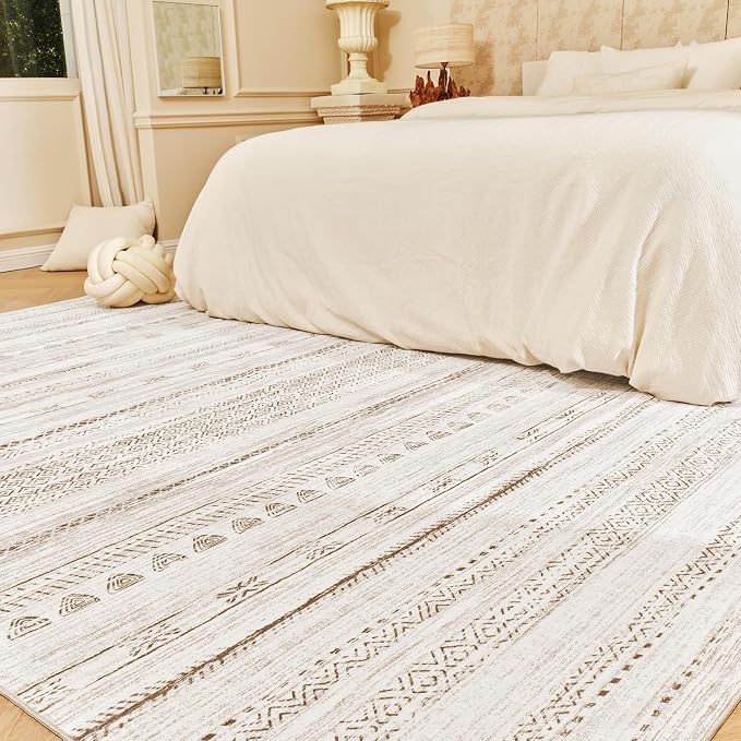 5x7 Large Area Rugs for Living Room Machine Washable Rug Distressed Indoor by Tchdio