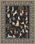 Washable Area Rug 8x10 Black, Large Soft Dog Rugs by WelcometoBabovid
