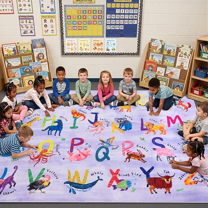 5x7 ABC Classroom Rug for Kids Playroom, Alphabet Rug by Unknown