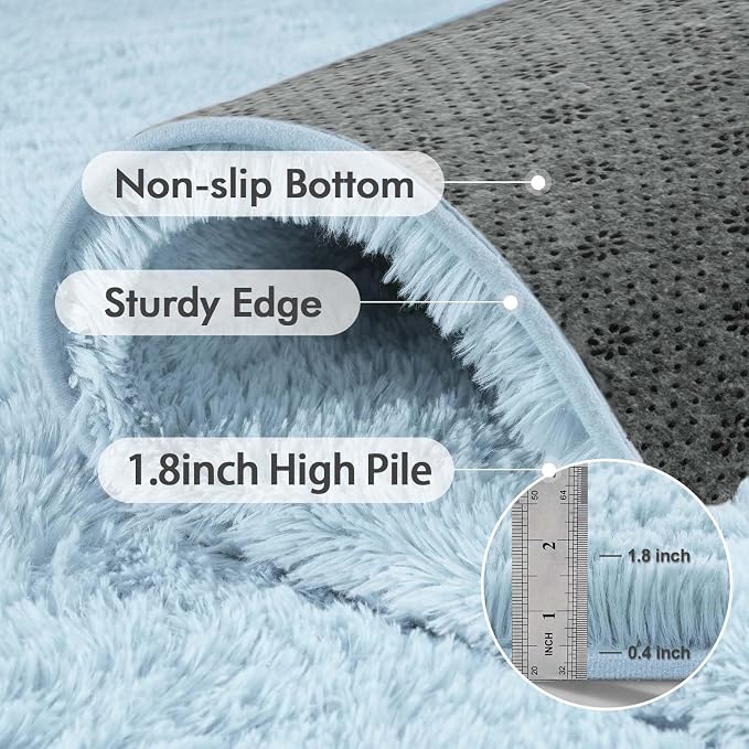 6x9 Ft Large Shag Rugs for Living Room Decor, Ultra Soft Fluffy Furry Area Rugs - Image 5