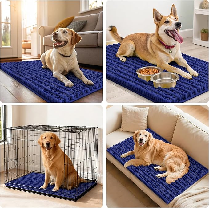 Smiry Dog Door Mat for Muddy Paws 59x24, Absorbent Dirt Trapper, Non-Slip - Image 7