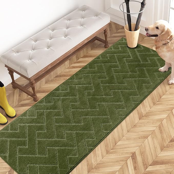 PURRUGS Dirt Trapping Door Mat 24" x 70", Non-Slip Machine Washable Entry Rug by PURRUGS