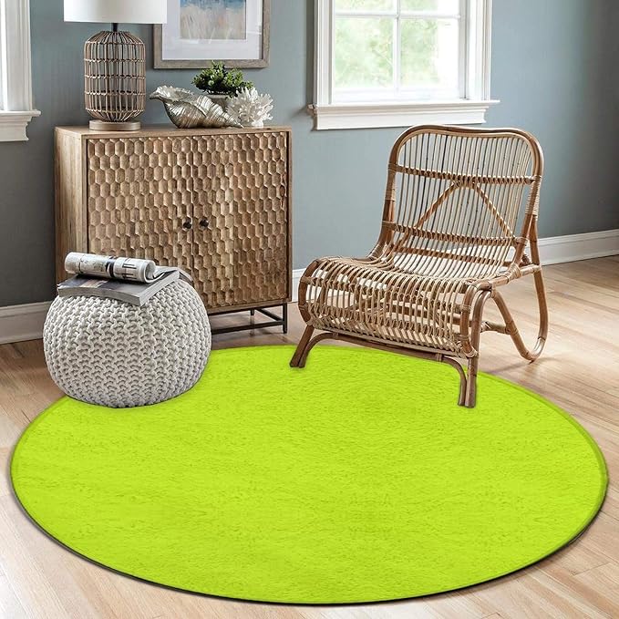 Home Decor Non Slip Kitchen Office Circle Rug, Machine Washable Modern Round - Image 3