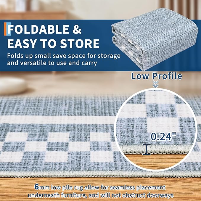 GarveeHome Area Rug 9x12 Living Room Rug Modern Bordered Soft Large Area Rugs - Image 4