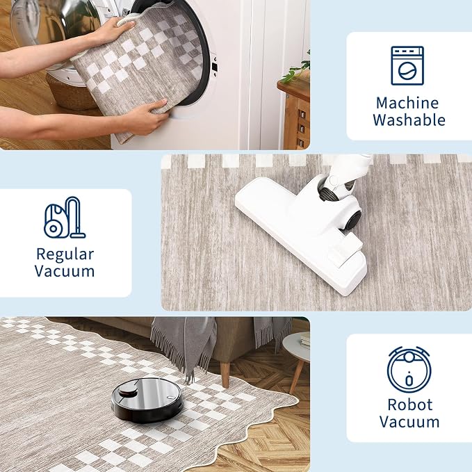 Rug Runners for Hallways 2x8 Washable Kitchen Runner Rug Non Slip Low Pile - Image 7