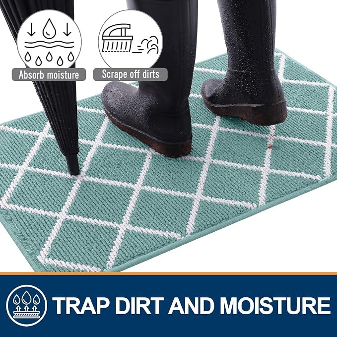 Finchitty Indoor Door Mat, Dirt Resistant and Absorbent, Low-Profile, Washable - Image 2