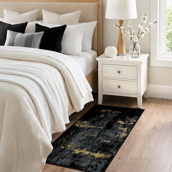 RELEANY Washable Area Rugs 2'x4' Non-Slip Modern Abstract Soft - Image 2