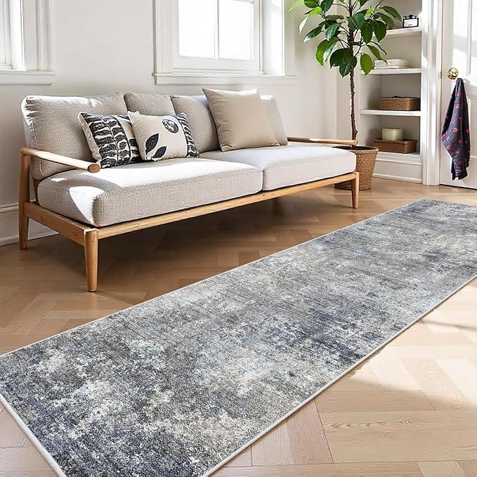 2x12 ft Washable Hallway Runner Rug – Non-Slip Stain-Resistant Low-Pile Long - Image 7