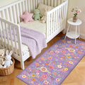 RELEANY Floral 2x5 Area Rugs Washable Print Boho Cute Carpet Non Slip Flower by RELEANY