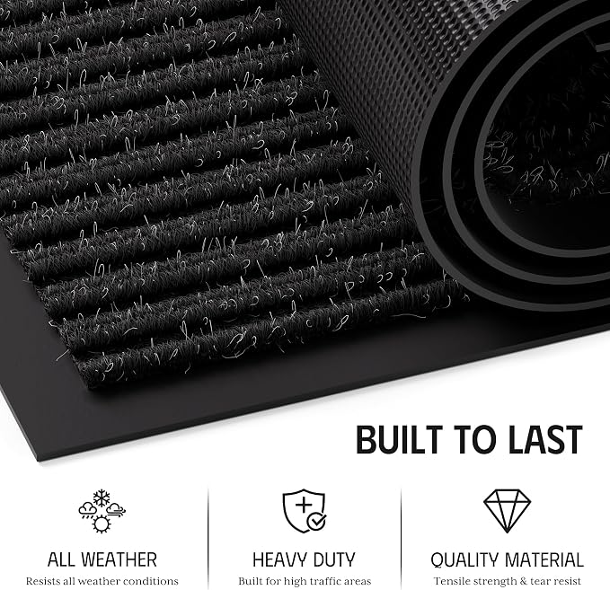Large Commercial Floor Mat, All-Season Non-Slip Entry Mat, Absorbent & Stain - Image 3