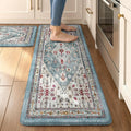 Collive Boho Kitchen Rugs and Mats 2PCS Cushioned Anti-Fatigue Floor Mat by Collive