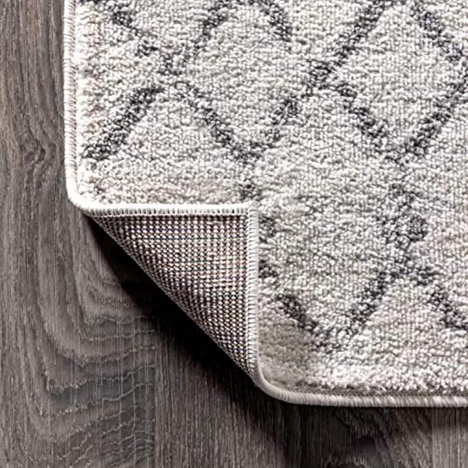 JONATHAN Y Boho Vintage Diamond Cream/Gray Runner Rug 2X8 ft, Moroccan Hype - Image 3