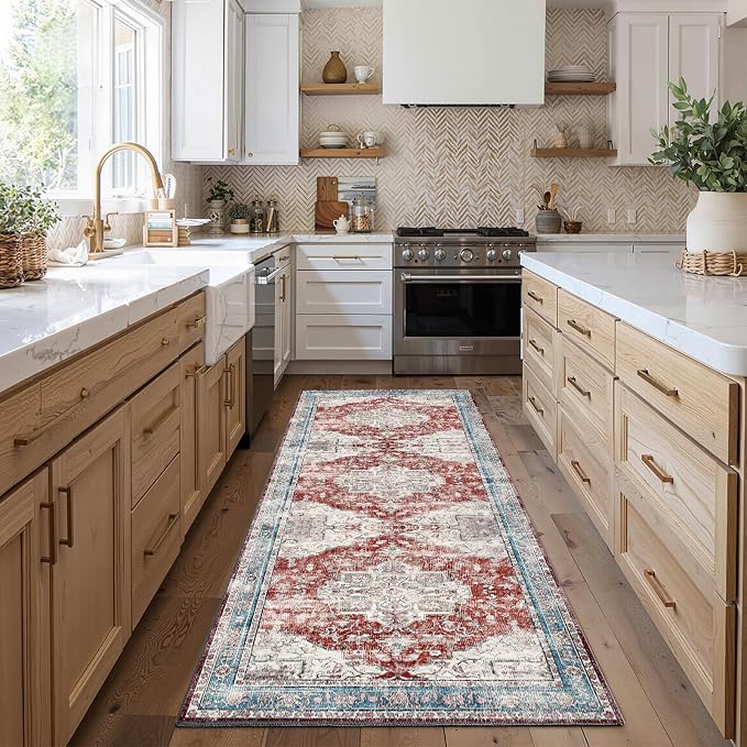 CHAMPLANT 2x6 Hallway Washable Runner Rug Vintage Soft Kitchen Laundry Runner by CHAMPLANT