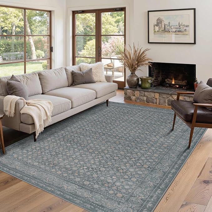 Rugxara Washable Area Rug for Living Room, Vintage Boho Rugs for Office - Image 2